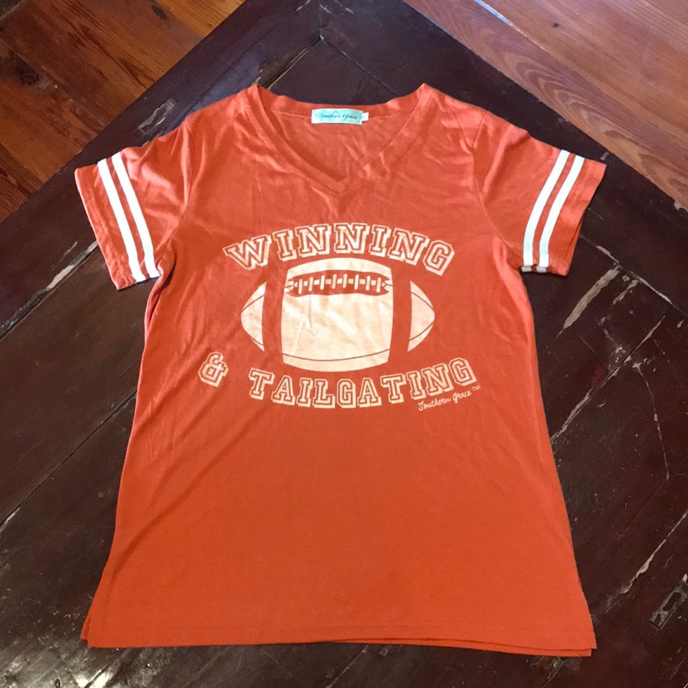 NWOT “Winning & Tailgating” Football Tee
